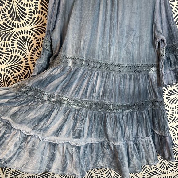 Vintage Henna Tie Dye Cotton Bohemian Blouse - Picture 5 of 15